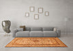 Machine Washable Persian Orange Traditional Area Rugs in a Living Room, wshtr2095org