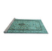 Sideview of Machine Washable Persian Light Blue Traditional Rug, wshtr2095lblu