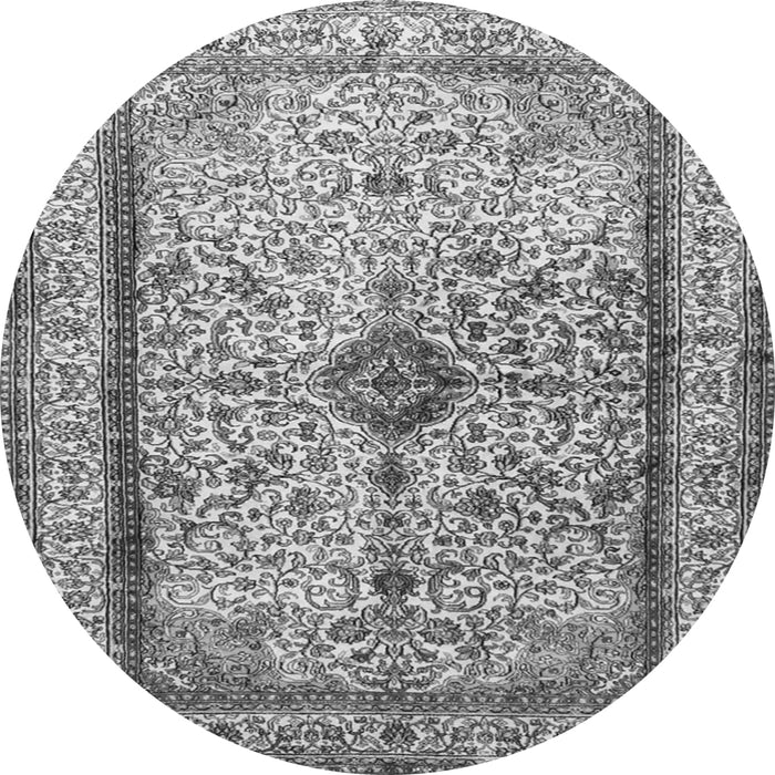 Machine Washable Persian Gray Traditional Rug, wshtr2095gry