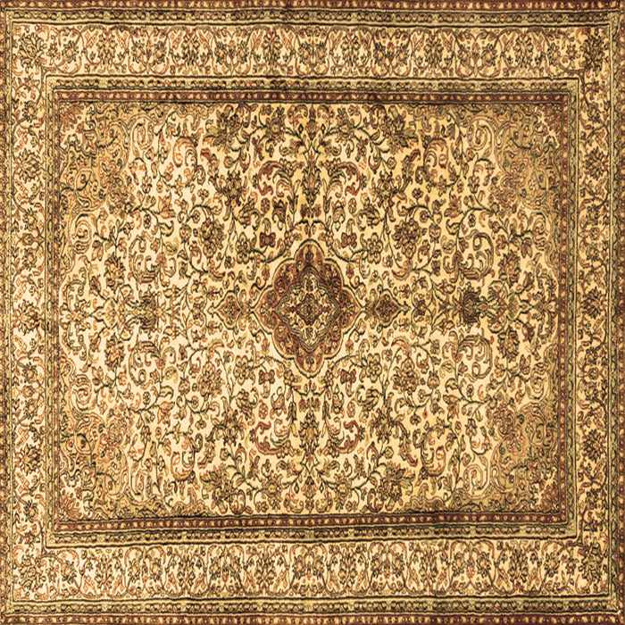 Square Machine Washable Persian Brown Traditional Rug, wshtr2095brn