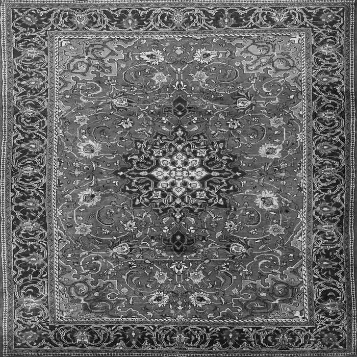 Serging Thickness of Medallion Gray Traditional Rug, tr2096gry