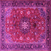 Square Medallion Pink Traditional Rug, tr2096pnk