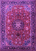 Machine Washable Medallion Purple Traditional Area Rugs, wshtr2096pur