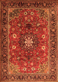 Medallion Orange Traditional Rug, tr2096org