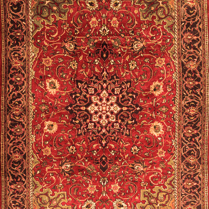 Medallion Orange Traditional Rug, tr2096org