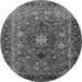 Square Medallion Gray Traditional Rug, tr2096gry