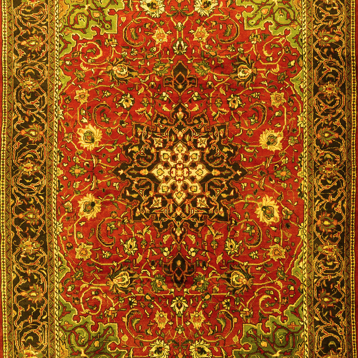 Medallion Yellow Traditional Rug, tr2096yw
