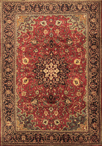 Medallion Brown Traditional Rug, tr2096brn