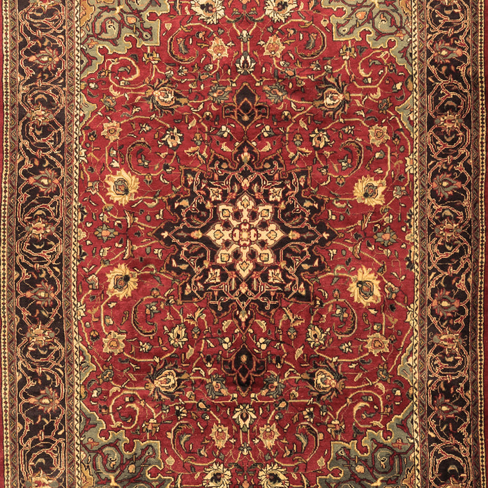 Medallion Brown Traditional Rug, tr2096brn