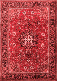 Medallion Red Traditional Rug, tr2096red