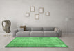 Machine Washable Persian Emerald Green Traditional Area Rugs in a Living Room,, wshtr2097emgrn