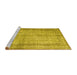 Sideview of Machine Washable Persian Yellow Traditional Rug, wshtr2097yw