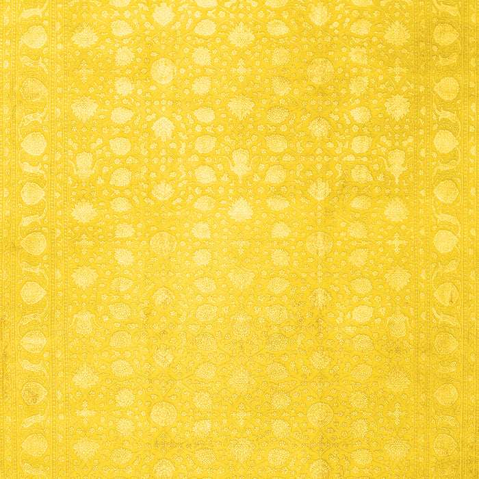 Machine Washable Persian Yellow Traditional Rug, wshtr2098yw