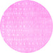 Round Persian Pink Traditional Rug, tr2098pnk