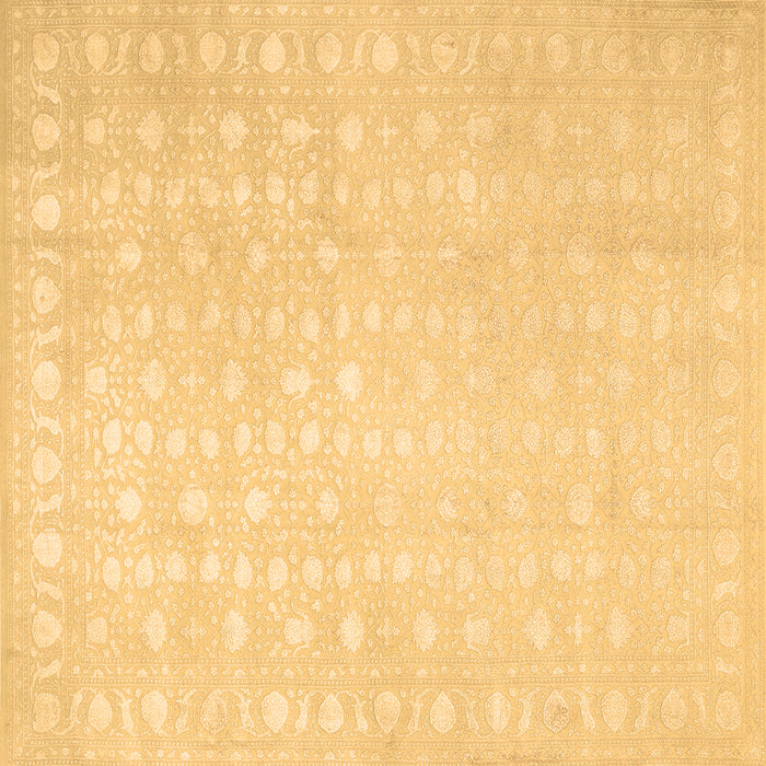 Square Persian Brown Traditional Rug, tr2098brn