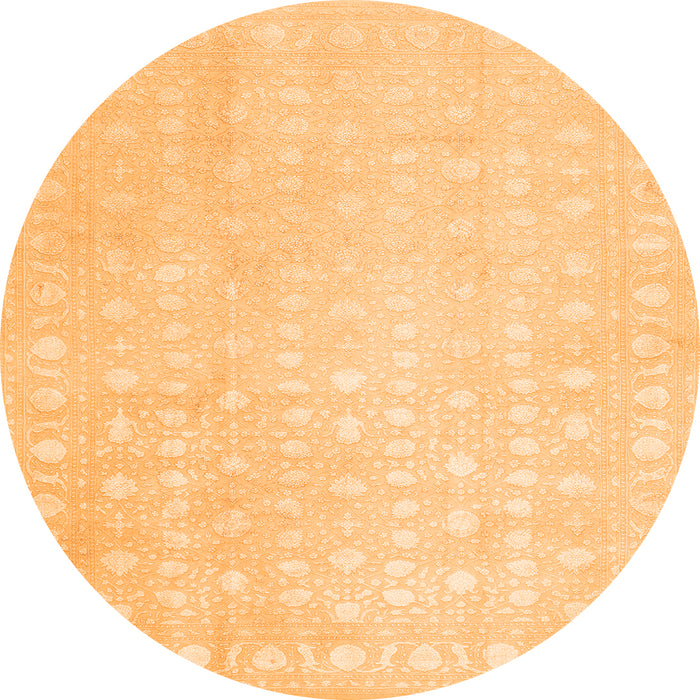 Square Persian Orange Traditional Rug, tr2098org