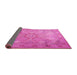 Sideview of Persian Pink Traditional Rug, tr2099pnk
