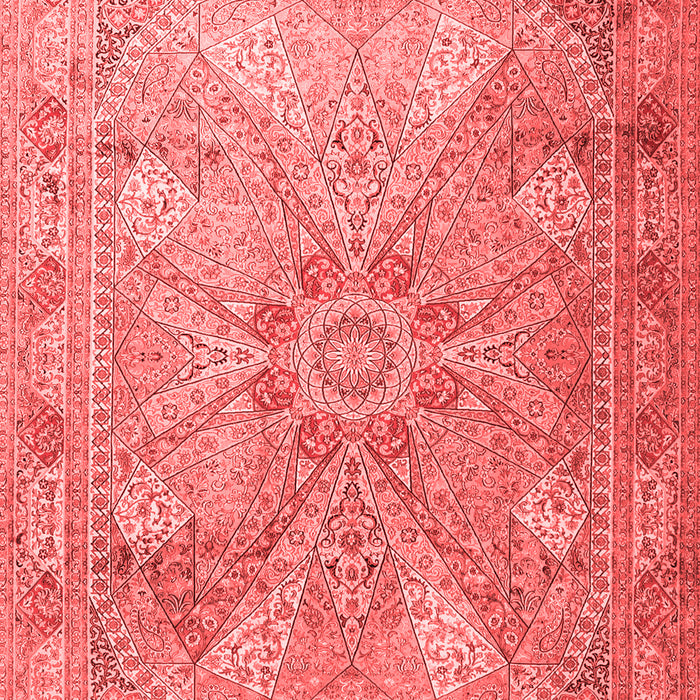 Machine Washable Persian Red Traditional Rug, wshtr2099red