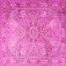 Square Persian Pink Traditional Rug, tr2099pnk