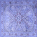 Square Persian Blue Traditional Rug, tr2099blu