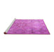 Sideview of Machine Washable Persian Purple Traditional Area Rugs, wshtr2099pur