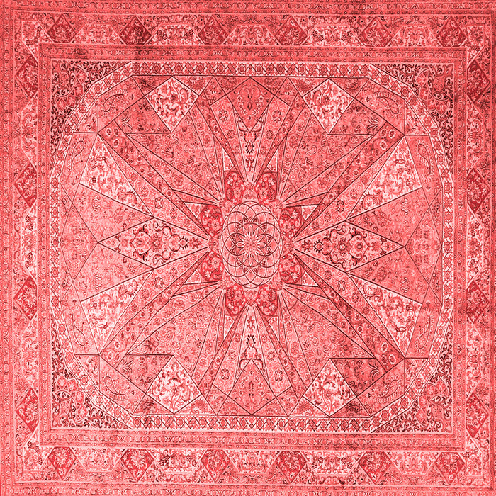 Machine Washable Persian Red Traditional Rug, wshtr2099red