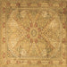 Square Persian Brown Traditional Rug, tr2099brn