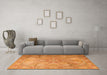 Machine Washable Persian Orange Traditional Area Rugs in a Living Room, wshtr2099org