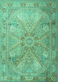 Persian Turquoise Traditional Rug, tr2099turq