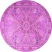 Round Persian Purple Traditional Rug, tr2099pur