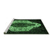 Sideview of Machine Washable Persian Emerald Green Traditional Area Rugs, wshtr209emgrn