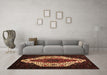 Machine Washable Persian Brown Traditional Rug in a Living Room,, wshtr209brn