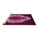 Sideview of Machine Washable Persian Pink Traditional Rug, wshtr209pnk