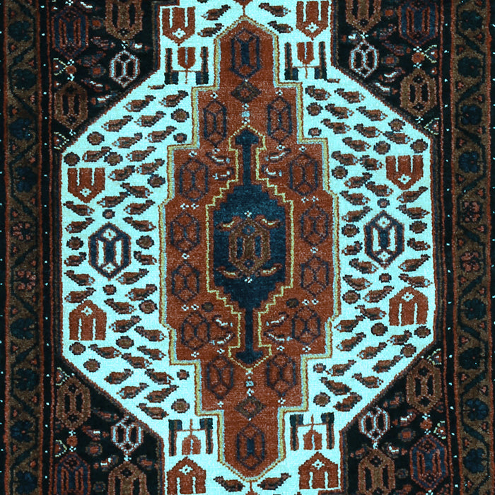 Machine Washable Persian Light Blue Traditional Rug, wshtr209lblu