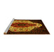 Sideview of Machine Washable Persian Yellow Traditional Rug, wshtr209yw