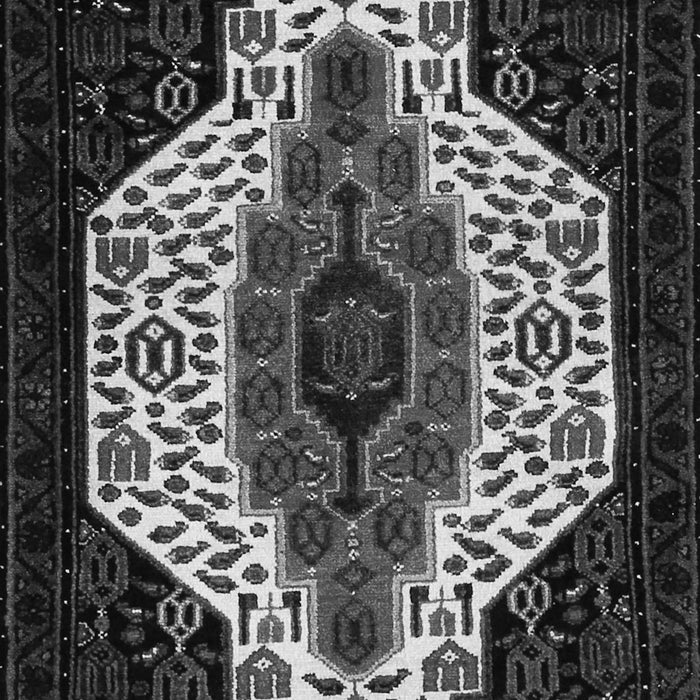 Serging Thickness of Machine Washable Persian Gray Traditional Rug, wshtr209gry