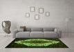 Machine Washable Persian Green Traditional Area Rugs in a Living Room,, wshtr209grn