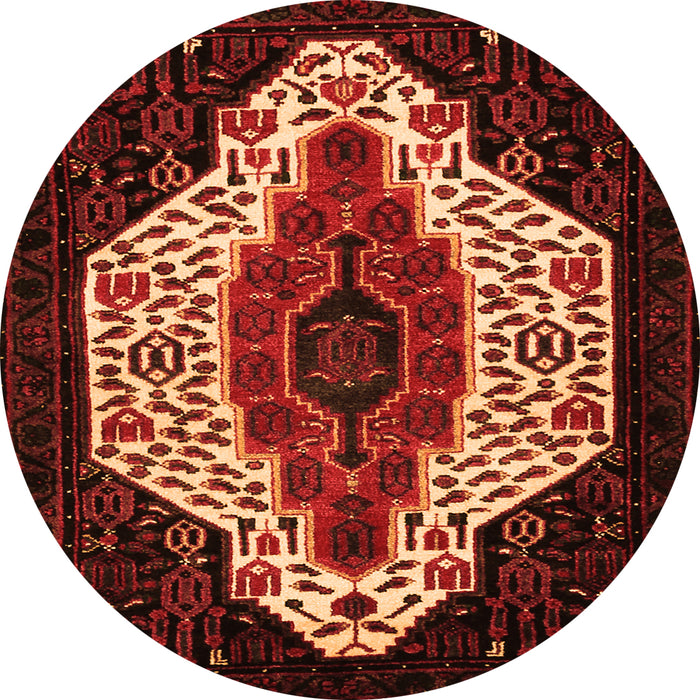 Square Persian Orange Traditional Rug, tr209org