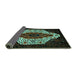 Sideview of Persian Turquoise Traditional Rug, tr209turq