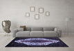 Machine Washable Persian Blue Traditional Rug in a Living Room, wshtr209blu