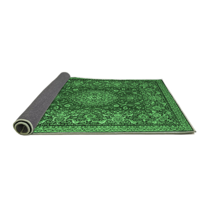 Sideview of Medallion Emerald Green Traditional Rug, tr20emgrn