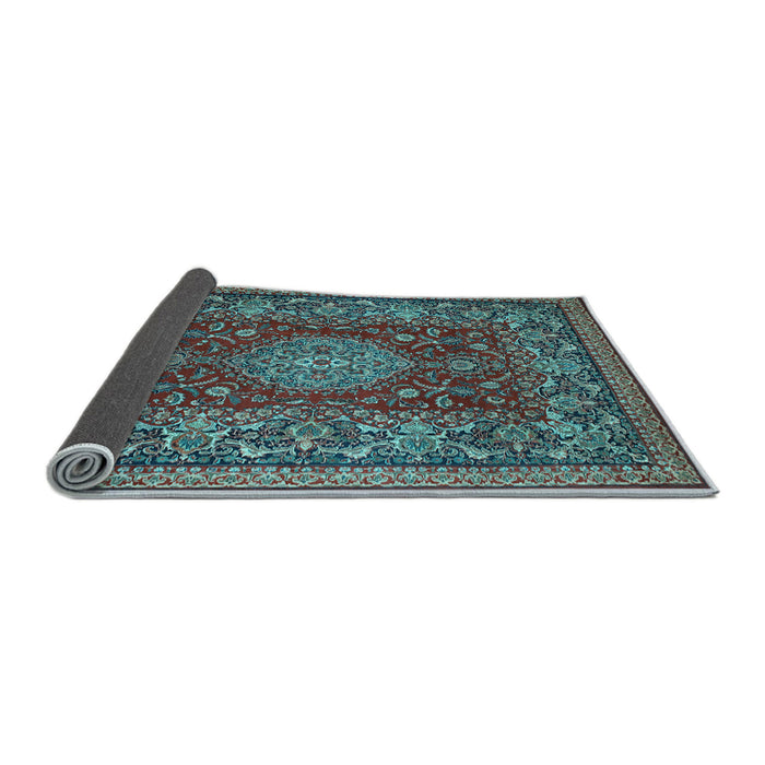 Sideview of Medallion Light Blue Traditional Rug, tr20lblu