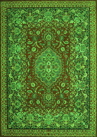 Medallion Green Traditional Rug, tr20grn