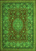 Medallion Green Traditional Rug, tr20grn