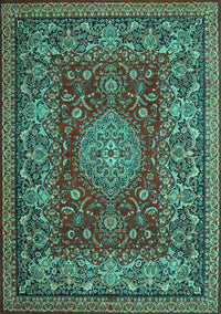 Medallion Turquoise Traditional Rug, tr20turq