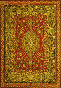 Medallion Yellow Traditional Rug, tr20yw