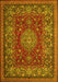 Medallion Yellow Traditional Rug, tr20yw