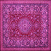 Square Medallion Pink Traditional Rug, tr20pnk