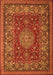 Medallion Orange Traditional Rug, tr20org