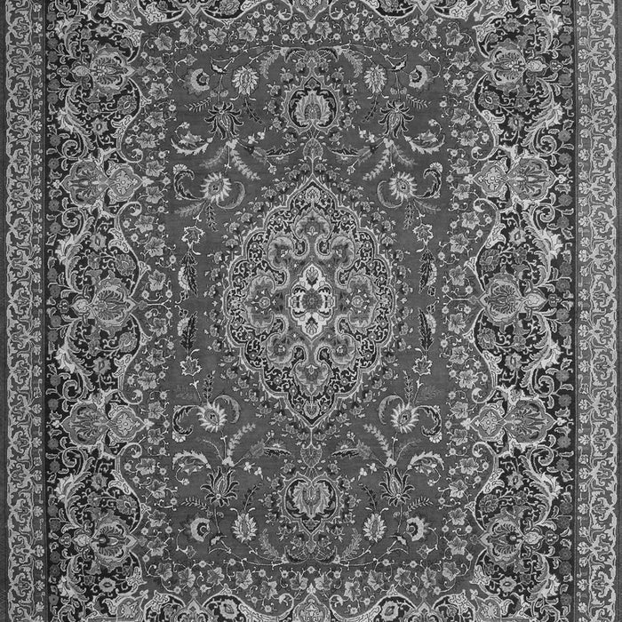 Serging Thickness of Machine Washable Medallion Gray Traditional Rug, wshtr20gry